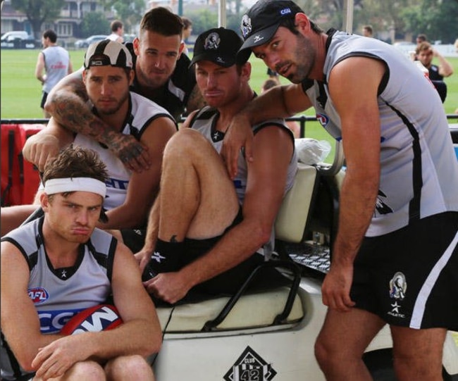 Members of Collingwood’s Rat Pack before leaving the club.