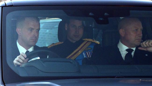 Prince William, Prince of Wales, arrives at the Palace of Westminster to take part in a Royal vigil. Picture: AFP