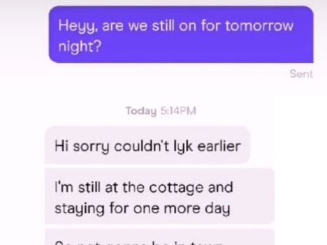 Woman shares screenshots of date’s shocking nude text demand on TikTok. Picture: TikTok/MiraBrowne