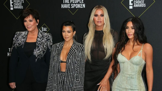 Kris Jenner, Kourtney Kardashian, Khloe Kardashian, and Kim Kardashian at the 2019 People’s Choice Awards. AFP via Getty Images