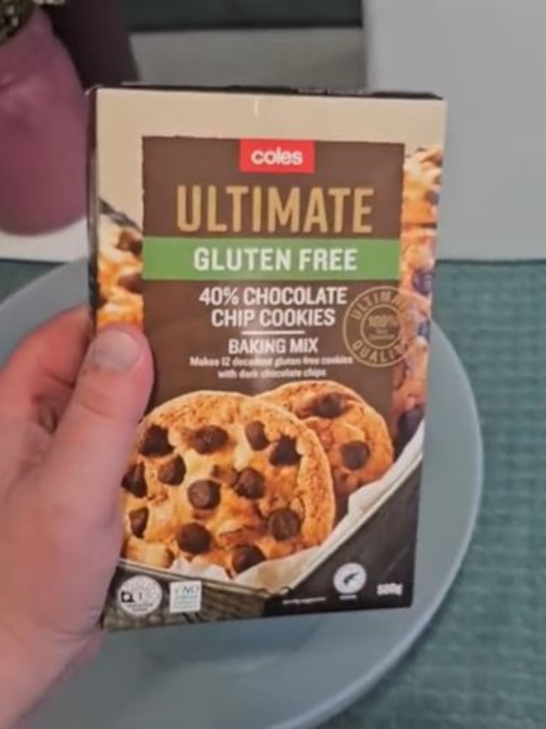 Coles Gluten Free Ultimate Choc Chip Cookies Baking Mix were among its products to win an award. Picture: TikTok