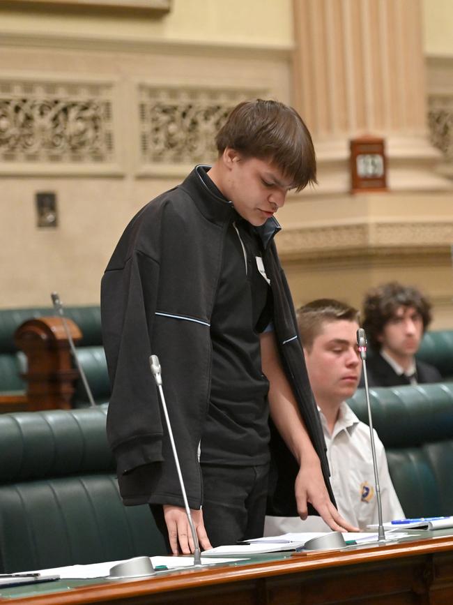 Teen Parliament scholarship recipient Denzel James. Picture: Keryn Stevens