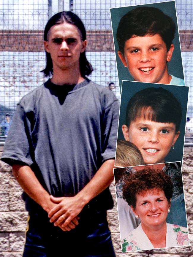 Matthew De Gruchy (left) is being released after killing his mum and siblings 23 years ago.