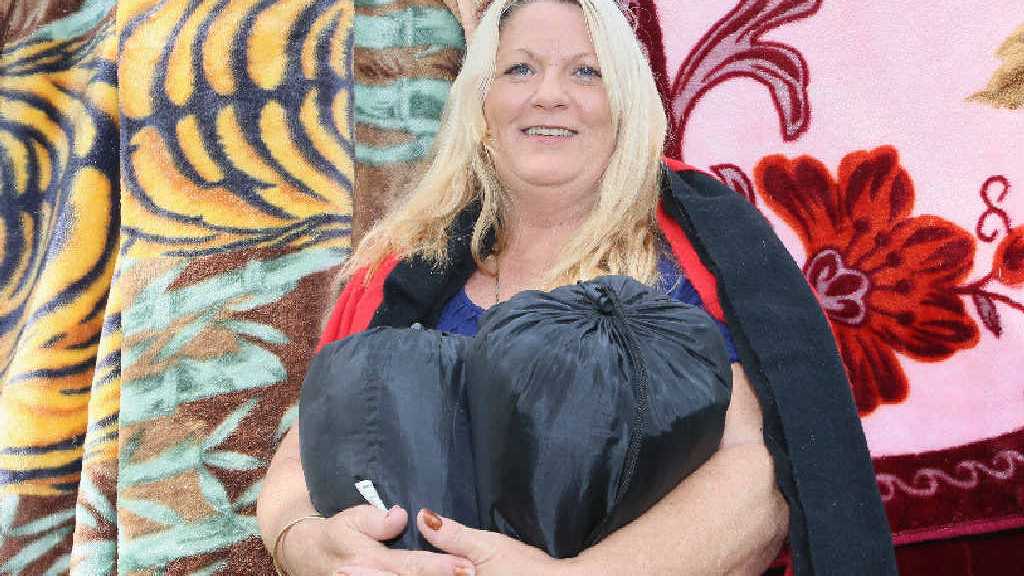 Hervey Bay Independent, Jannean Dean, has organised a sock and blanket drive at the Hervey Bay Community Centre. Picture: Brendan Bufi