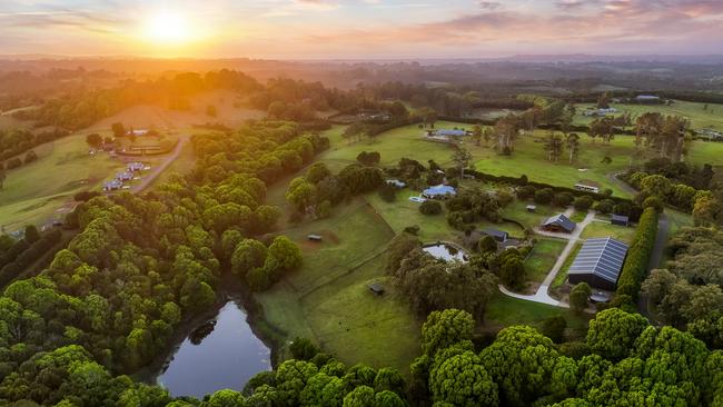 An aerial view of the Brooklet property.