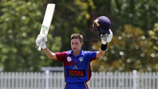 Zach HaddinNSW Premier Cricket: U16s AW Green Shield, Grand final.Northern District v Parramatta.Waitara Ave, Waitara NSW 2077, AustraliaPicture Warren Gannon Photography