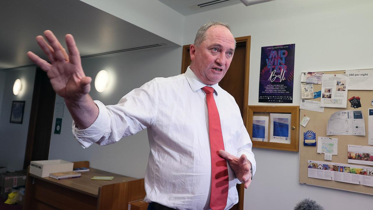 Deputy Prime Minister Barnaby Joyce says the National party secured a carve out to ensure methane emissions were not included in the net zero deal. Picture: NCA Newswire / Gary Ramage