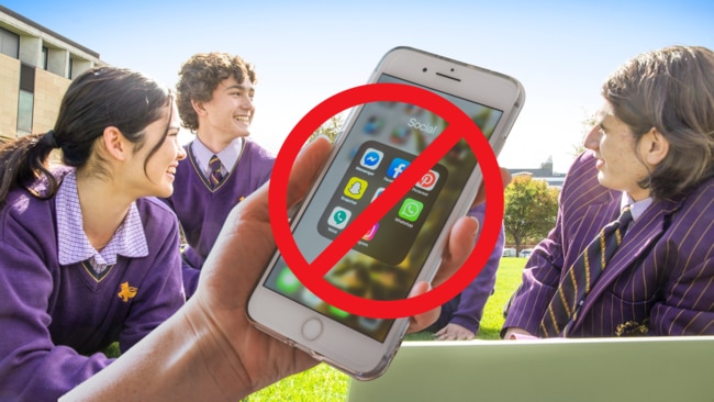 Phone bans have been tightened at elite Melbourne school Wesley College. Picture: Wesley College, Facebook