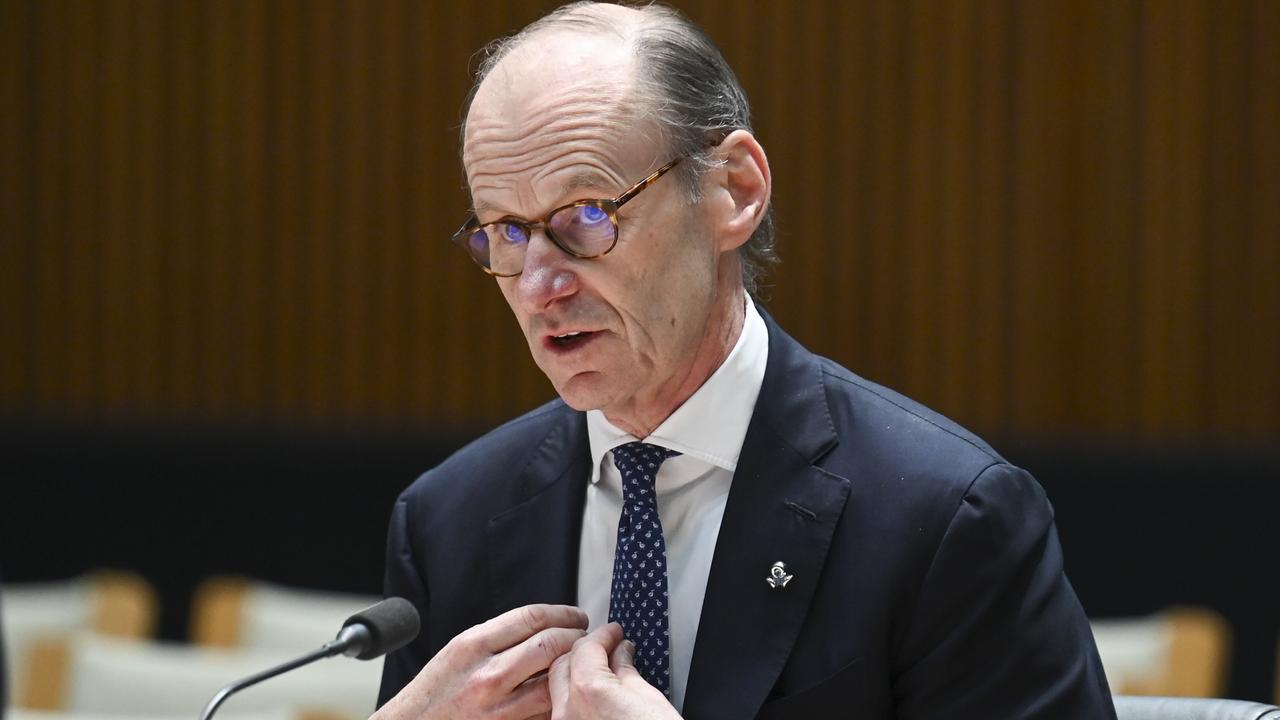 ANZ chief executive Shayne Elliott said the bank had suffered reputational damage over the appears before the House Standing Committee on Economics at Parliament House in Canberra. Picture: NewsWire / Martin Ollman