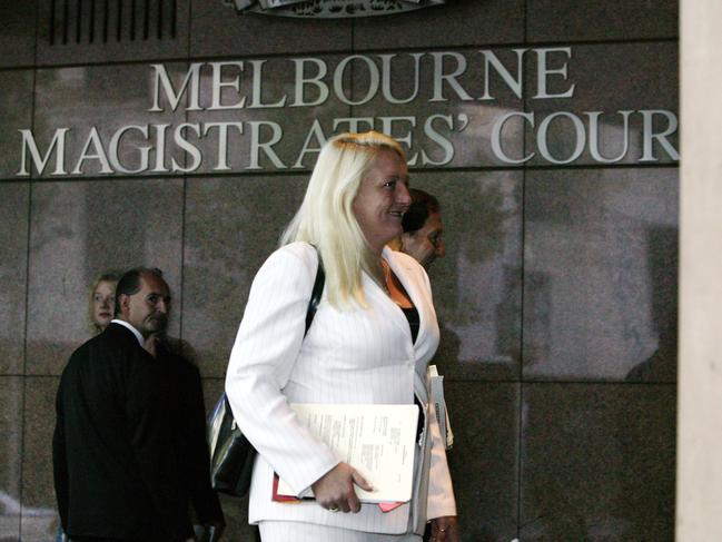 Lawyer Nicola Gobbo outside Melbourne Magistrates’ Court. 