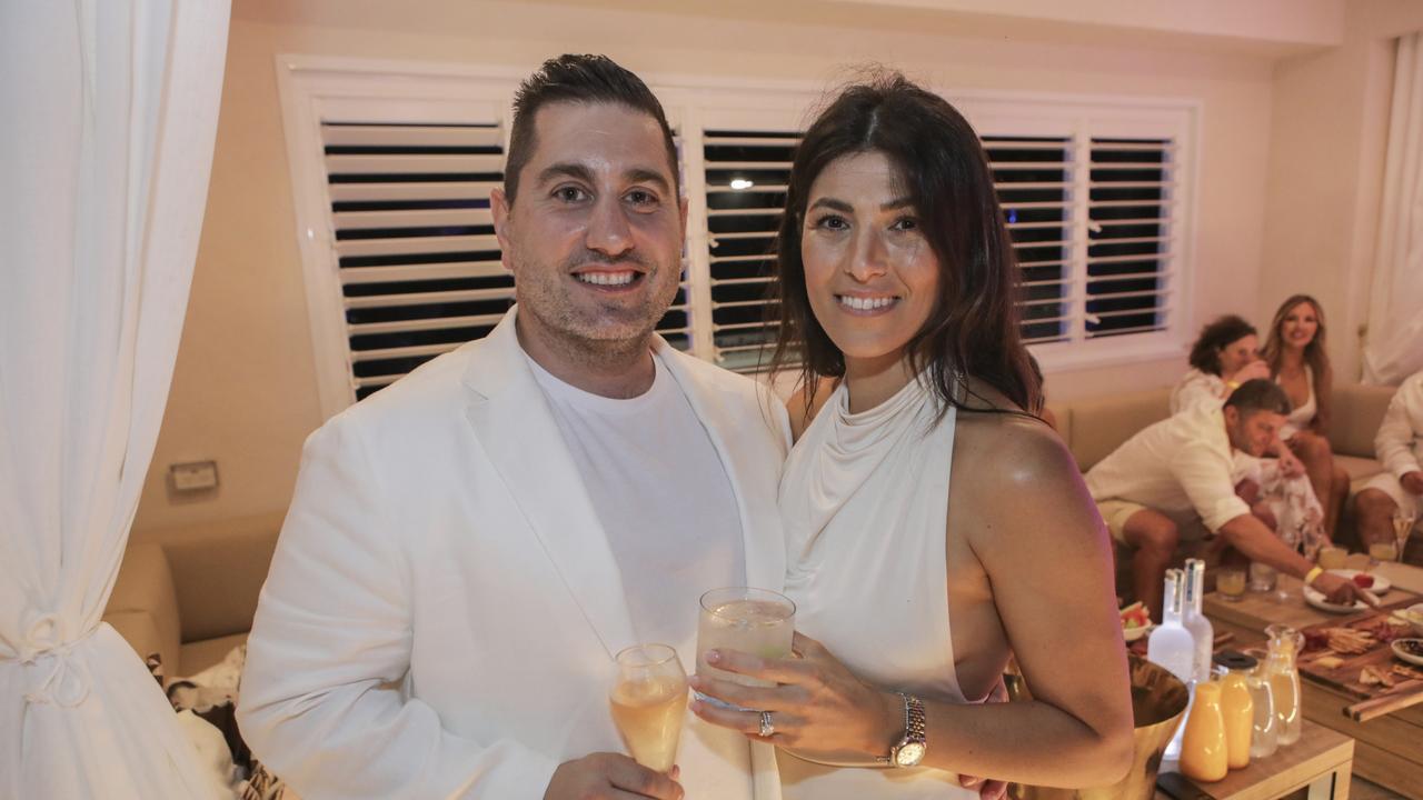 Jason Makris, Natalie Makris at La Luna Beach Club on New Year's Eve, (for the Pulse). Picture: Marcelo Lang