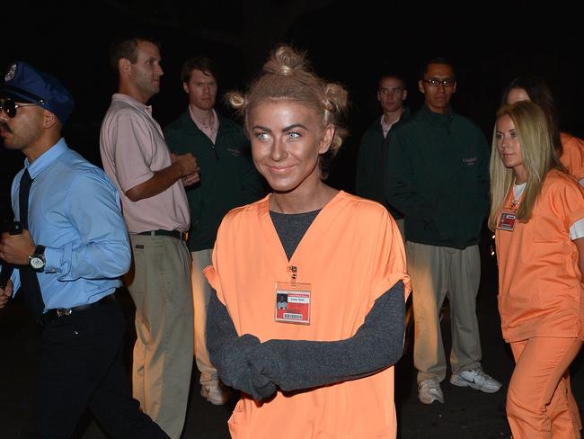 Actress Julianne Hough caused offence when she attended a Halloween party in blackface. Picture: AKM-GSI/Splash News Splash News and Pictures