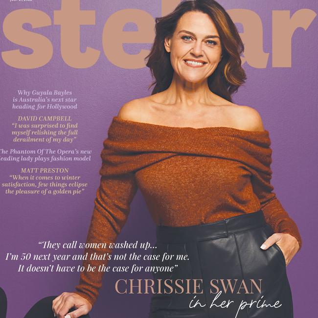 Chrissie Swan stars on the cover of this Sunday’s Stellar. Picture: Daniel Nadel.