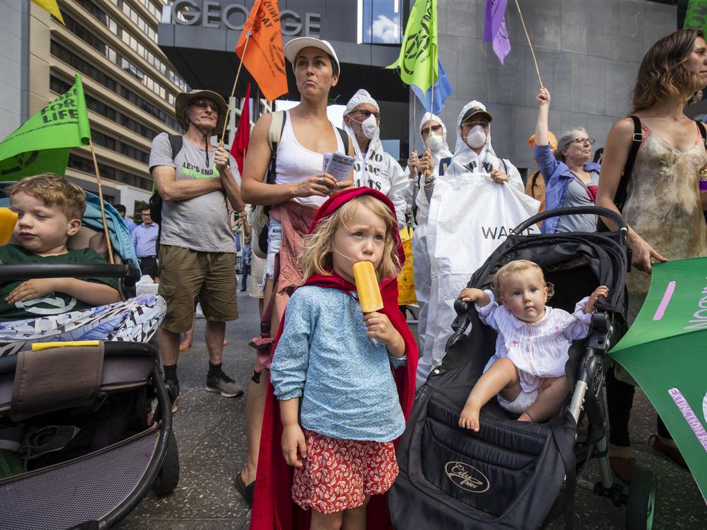 Extinction Rebellion ‘spring rebellion’ protests in Brisbane. Picture: Glenn Hunt/AAP