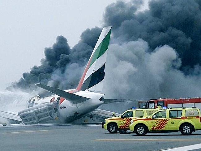 All 275 passengers onboard Emirates flight EK521 from Trivandrum to Dubai evacuated safely. Plane on fire. Picture Twitter