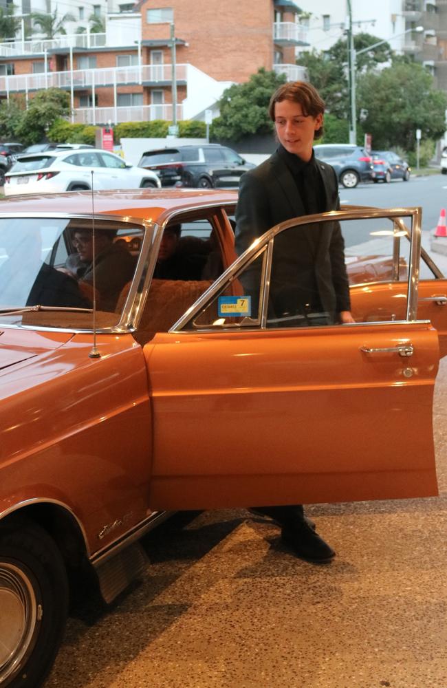 Macklin Walton arrives at the Maroochydore State High School 2024 formal.