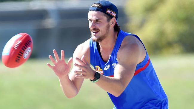 Tom Boyd at Western Bulldogs training. Picture: Nicole Garmston