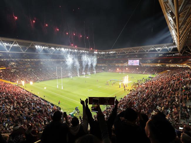 The crowd pictured at Suncorp Stadium during game two of State Of Origin, Brisbane 27th of June 2021.  (Image/Josh Woning)