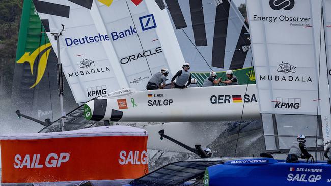 Close, hectic racing in the SailGP Sydney.