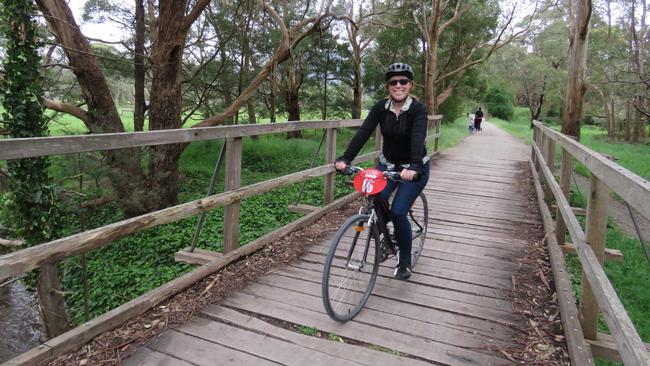 An e-bike from Warburton’s Cog Bike Cafe on the Warby Trail. Picture: Katrina Lobley