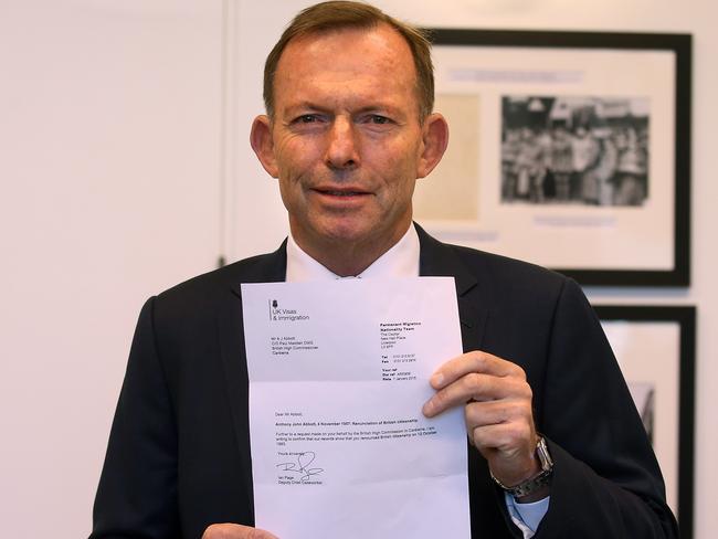 Tony Abbott at Parliament House this morning. Picture: Kym Smith