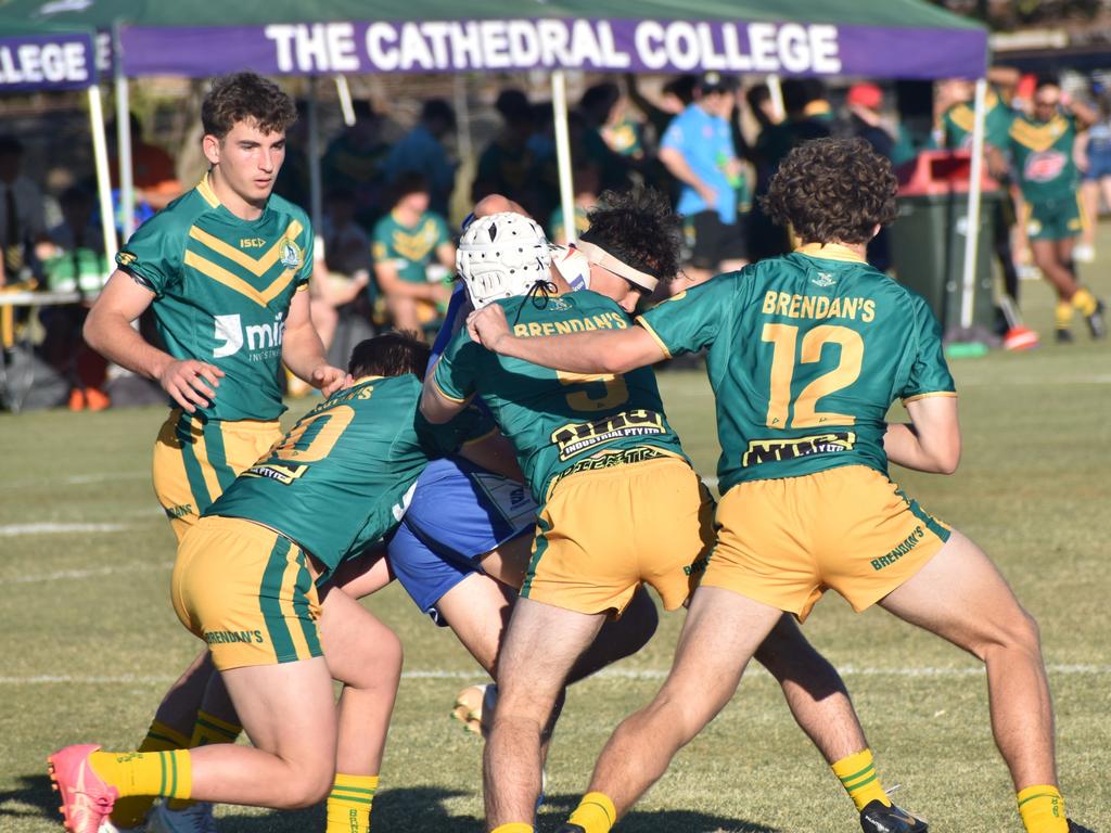 Dolphins Cup Round 3, The Cathedral College versus St Brendan's College, at Kettle Park, Rockhampton, on June 11, 2024.