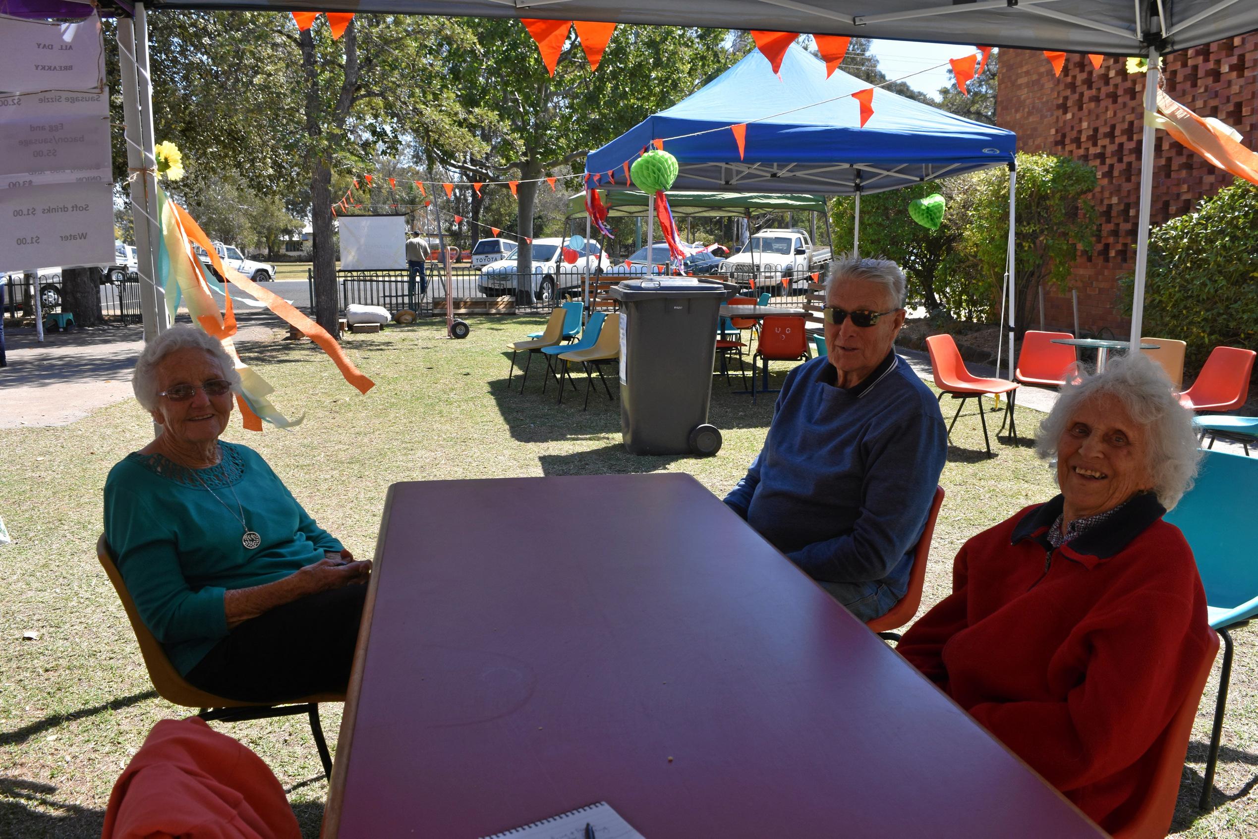 Loris Ferguson, Bernard Clauge and Judy Grieve. Picture: Shannon Hardy