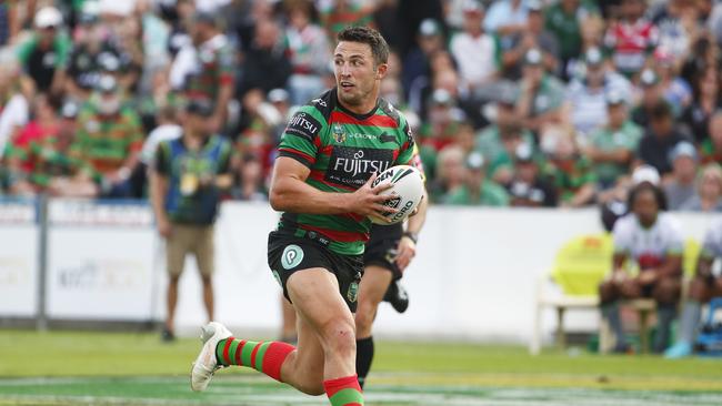 Sam Burgess was outstanding for the Rabbitohs against Canberra.