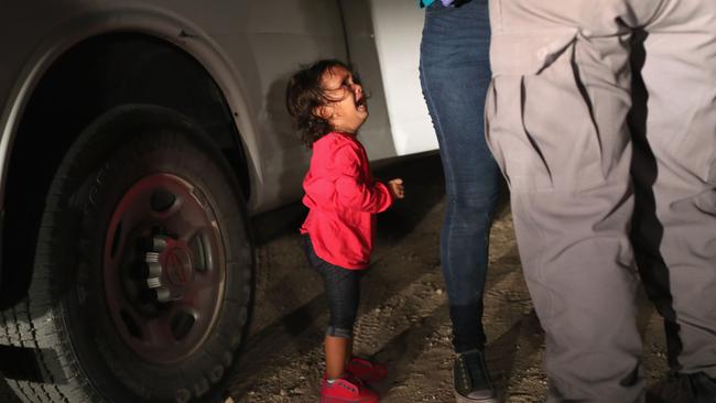 The two-year-old Honduran asylum seeker that features on an upcoming issue of Time magazine. Picture: Getty Images