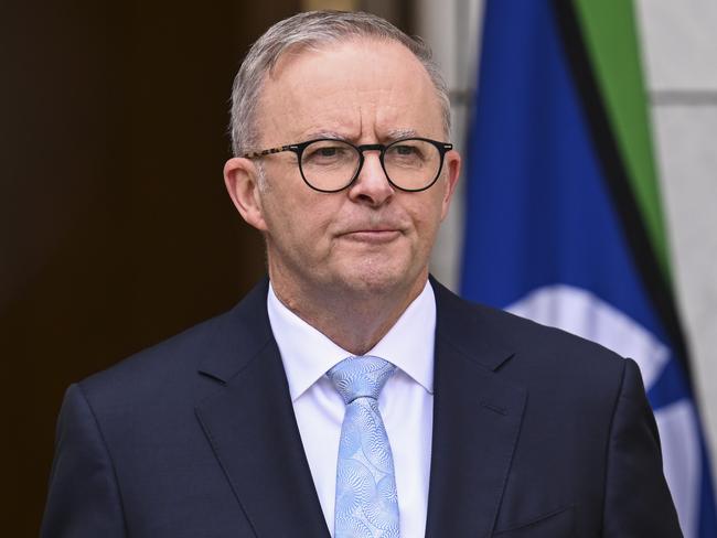 CANBERRA, AUSTRALIA - FEBRUARY 28:  Prime Minister Anthony Albanese and Treasurer Jim Chalmers hold a press conference at Parliament house in Canberra. Picture: NCA NewsWire / Martin Ollman