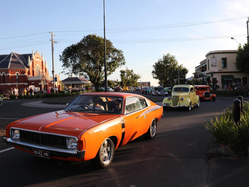 The annual Queenscliff Rod Run may have been called off this weekend, but rev heads still flocked to the town for an "unofficial" meet. Picture: Mike Dugdale