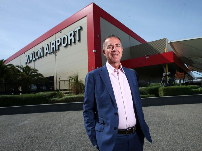 Avalon CEO Tony Brun at the airport. Picture: Alan Barber