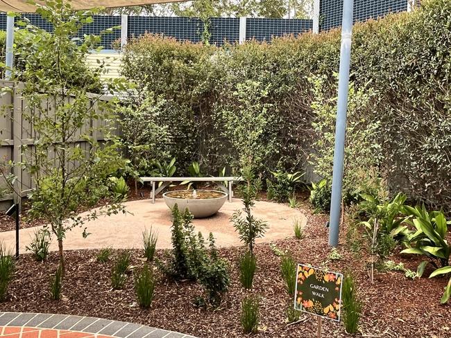 Water feature and seating area for parents and staff to wind down. Picture: Inasha Iftekhar