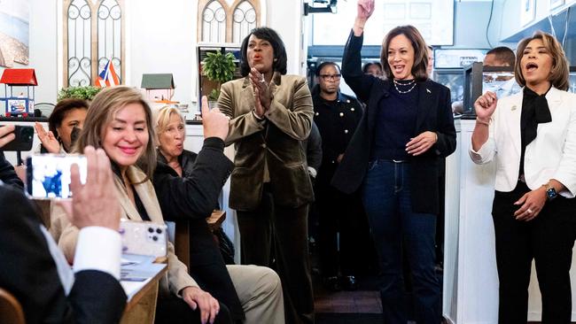 Kamala Harris campaigns in Philadelphia, Pennsylvania. Picture: AFP.