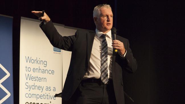 Canterbury Bankstown Council General Manager Matthew Stewart speaks at the State of the Cities-Bankstown forum.