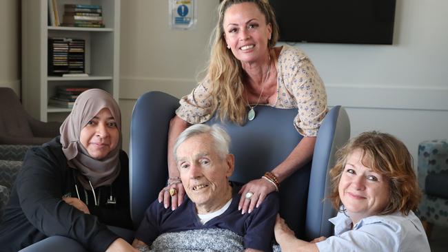 Dr Nemat Alsaba (left) working as part of a program worth $4m to reduce number of aged clogging the Emergency Department and now sends more doctors out to aged care homes. Picture: Glenn Hampson