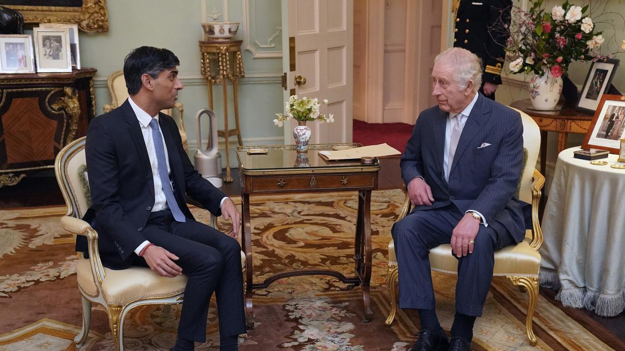 Their face-to-face took place at Buckingham Palace. Picture: AFP