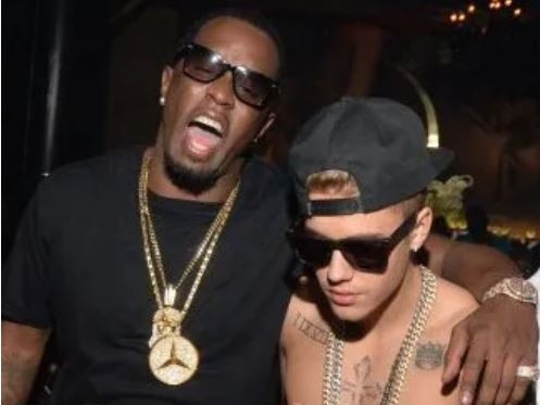 Justin Bieber during his partying days with Sean Combs. Picture: Supplied