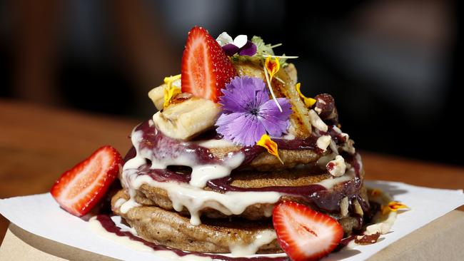 Berry-Licious Pancakes at Blendlove Cafe. Picture: Jerad Williams