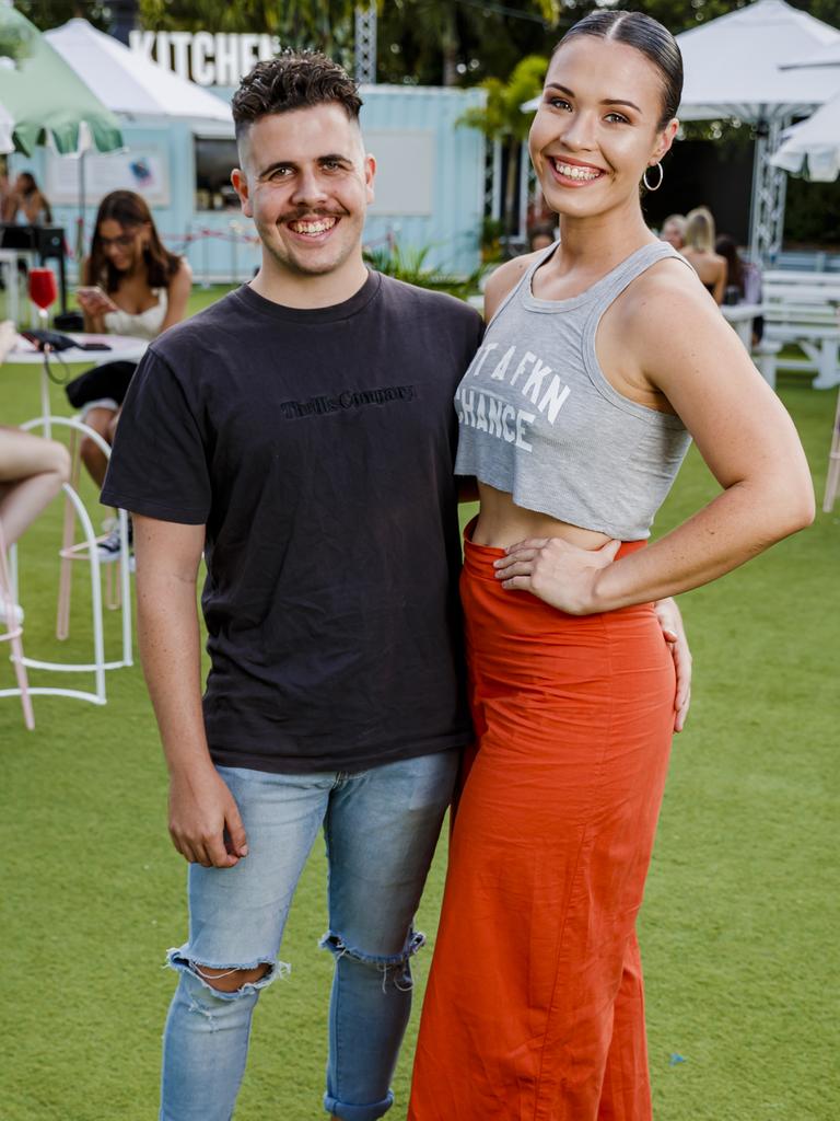 Lachlan Weston and Aisa Rodgers at the first night of The Star’s Garden Kitchen &amp; Bar's So-Cal on The Lawn. Picture: Adam Shaw