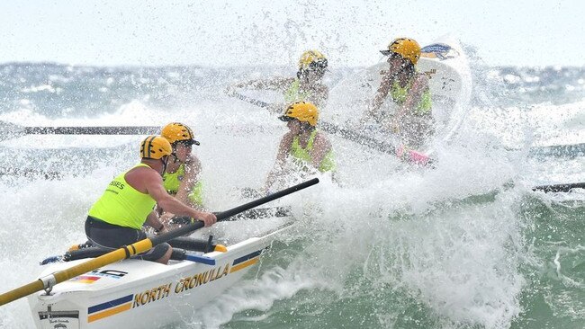 Surf boat racing at the Australian surf life saving titles earlier in the week. Pic: HarvPix