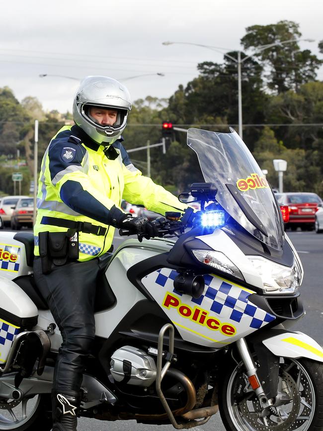 More police motorcycles are being used in the inner city to spot drivers using phones on their laps. Picture: File