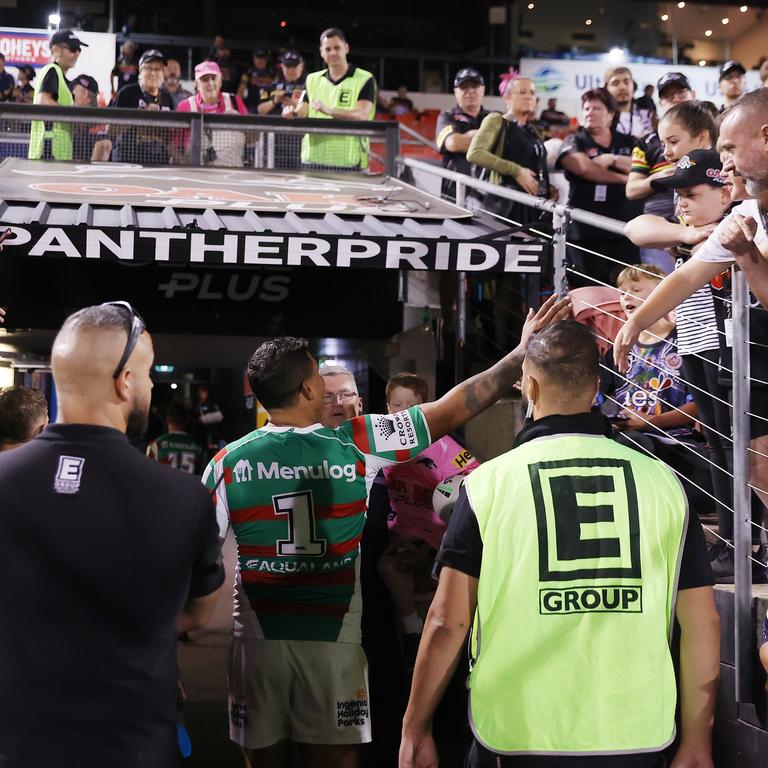 Latrell Mitchell after the game in Penrith. Picture: Cameron Spencer/Getty