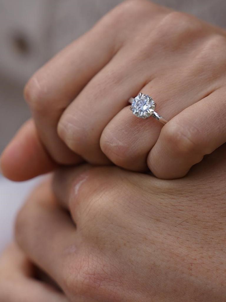 Maisie Packer’s Class A engagement ring. Picture: Instagram