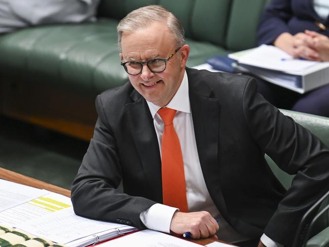 Prime Minister Anthony Albanese during Question Time on Thursday. Picture: NCA NewsWire / Martin Ollman