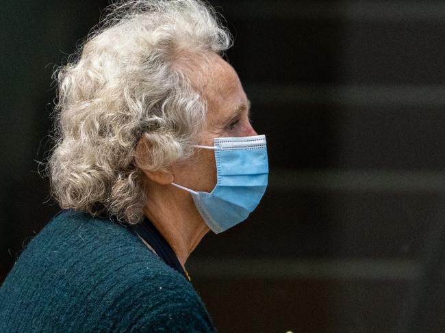 Shoppers wearing face masks in Rundle mall today as other states are starting to re-introduce mask mandates with a new COVID wave in Adelaide, Kaurna Yarta, South Australia. Tuesday, November 15, 2022. (The Advertiser/ Morgan Sette)