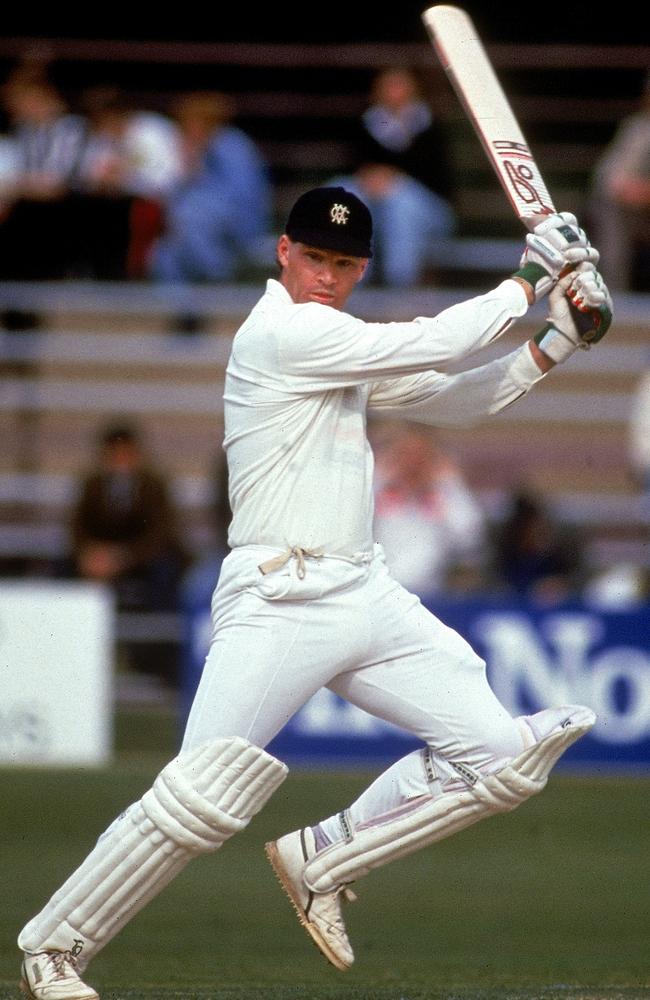 Dean Jones on the pitch in 1992. Picture: Getty Images