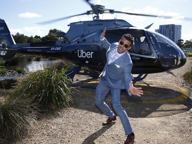 Tim Robards arrived in style. Picture: Sam Tabone/Getty Images for Uber