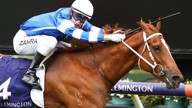 Gytrash winning the Group 1 Lightning Stakes earlier this year. Picture: Getty Images