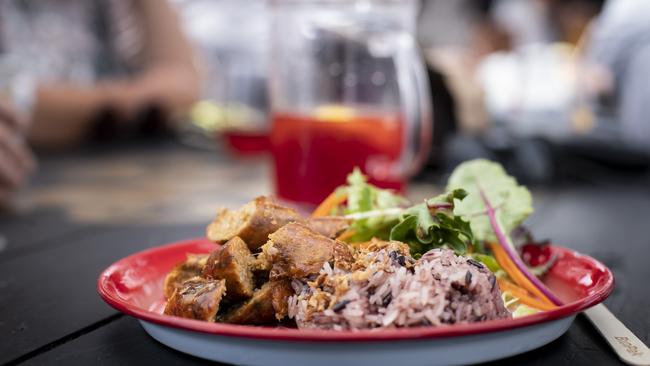 Northern Thai pork sausages from TummyThai. Picture: LUKE BOWDEN